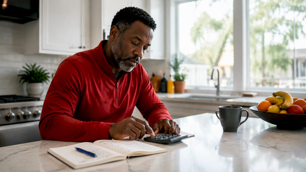 Hands calculating affiliate commission models