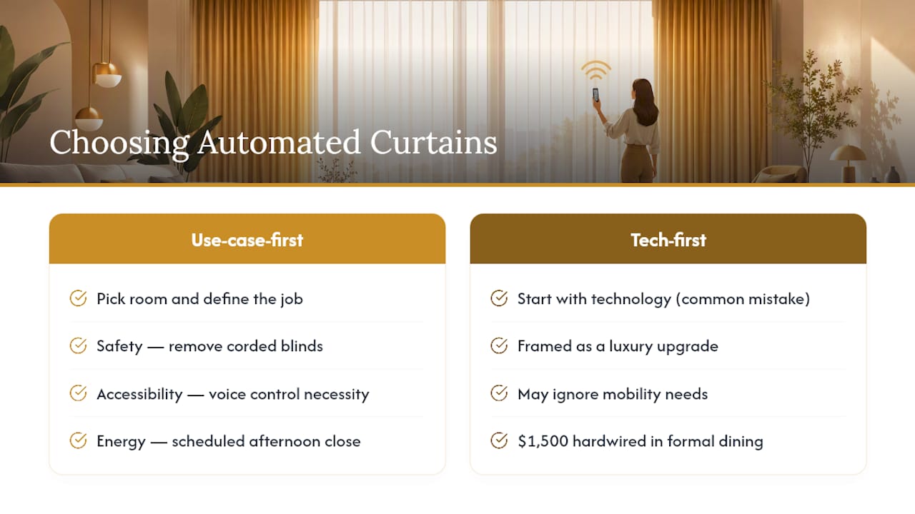 An honest perspective on automated curtains — overview diagram