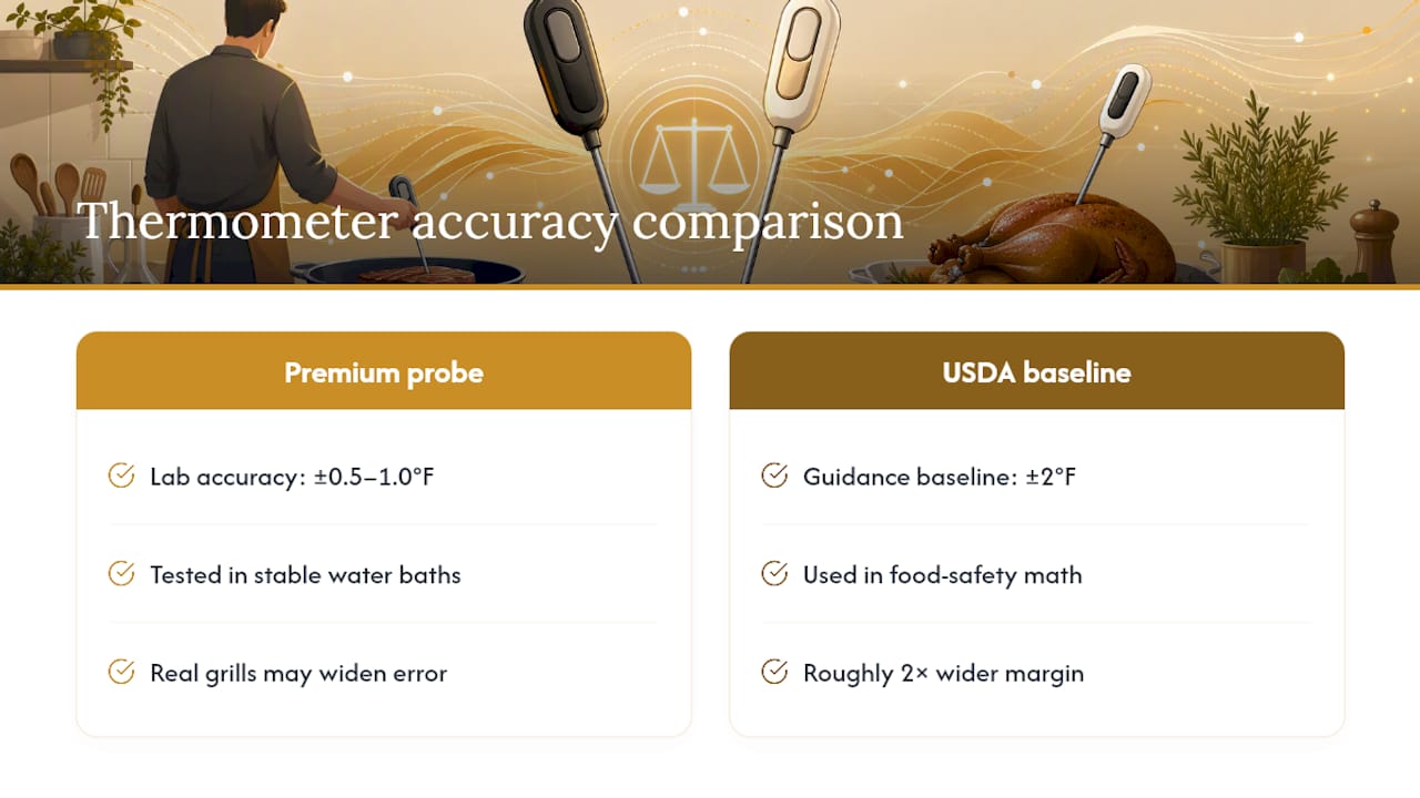 Comparison of smart thermometer accuracy ranges