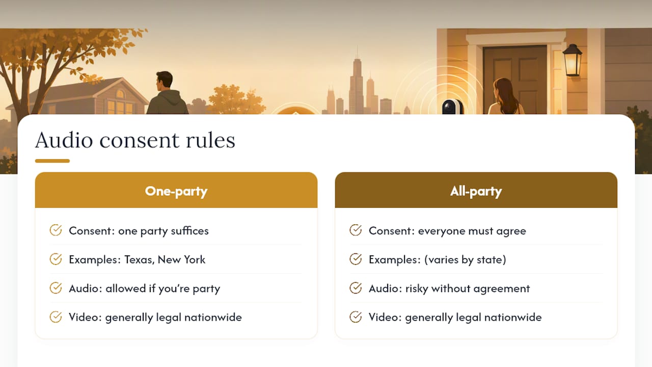 Does My Doorbell Camera Need Audio Consent? — overview diagram