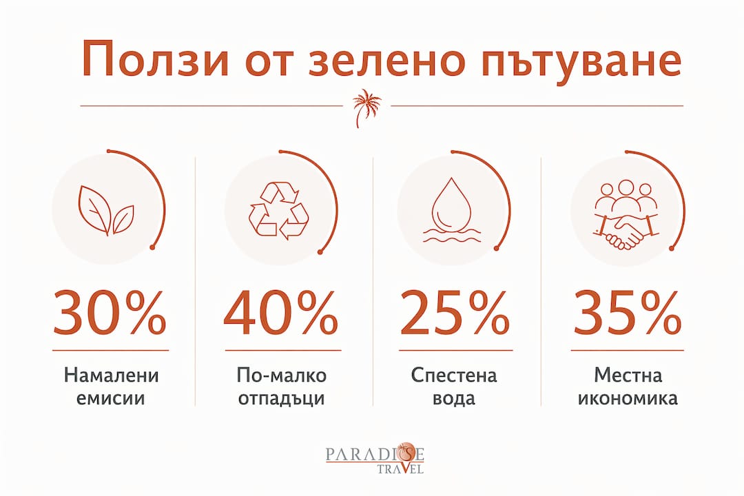 Инфографика: Най-важните предимства на устойчивото пътуване