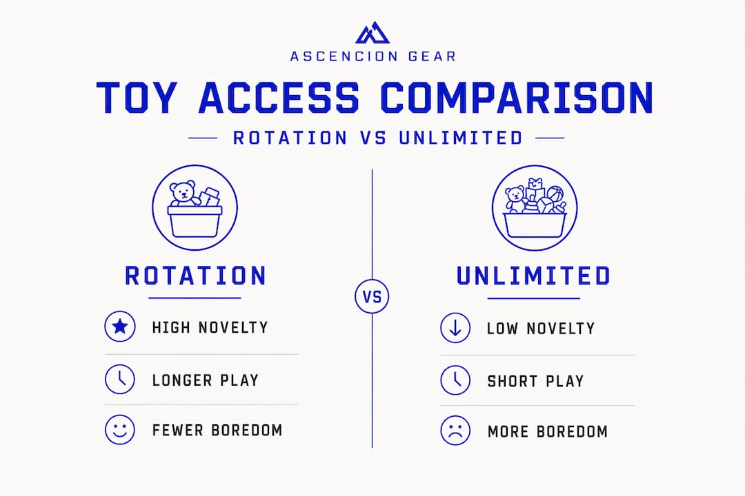 Infographic comparing toy rotation and unlimited access