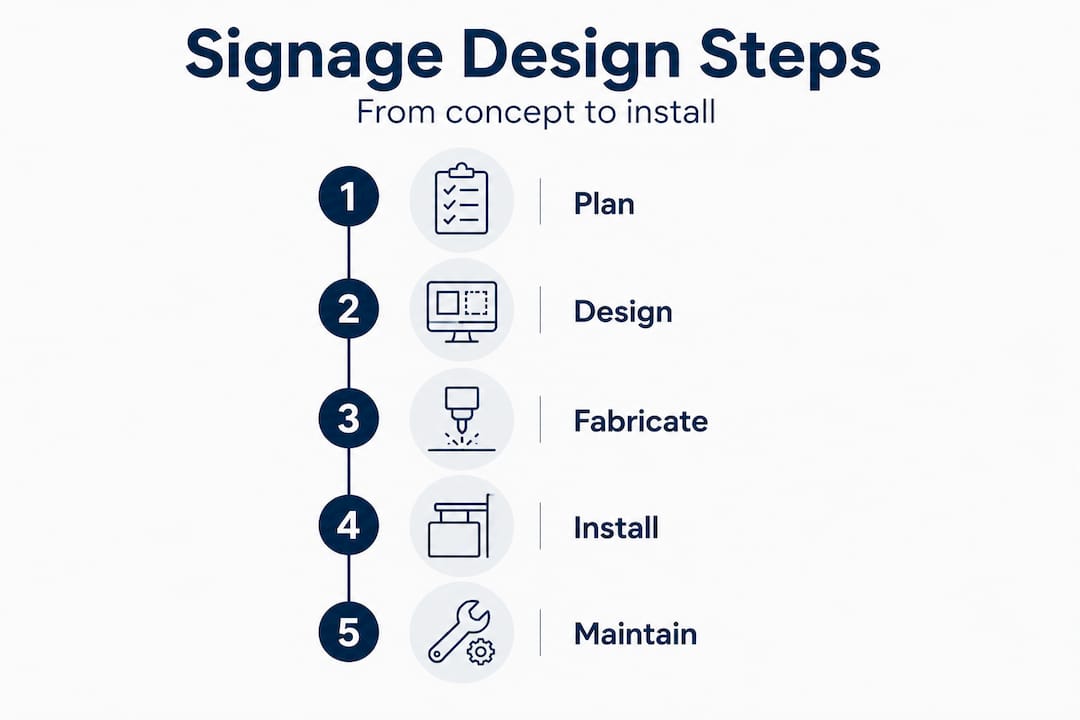 Custom signage design: a step-by-step guide for businesses