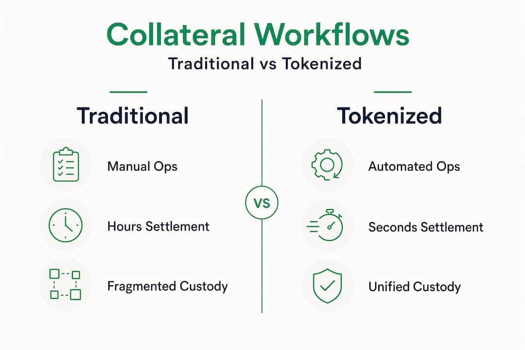 Infographic contrasting traditional and digital collateral