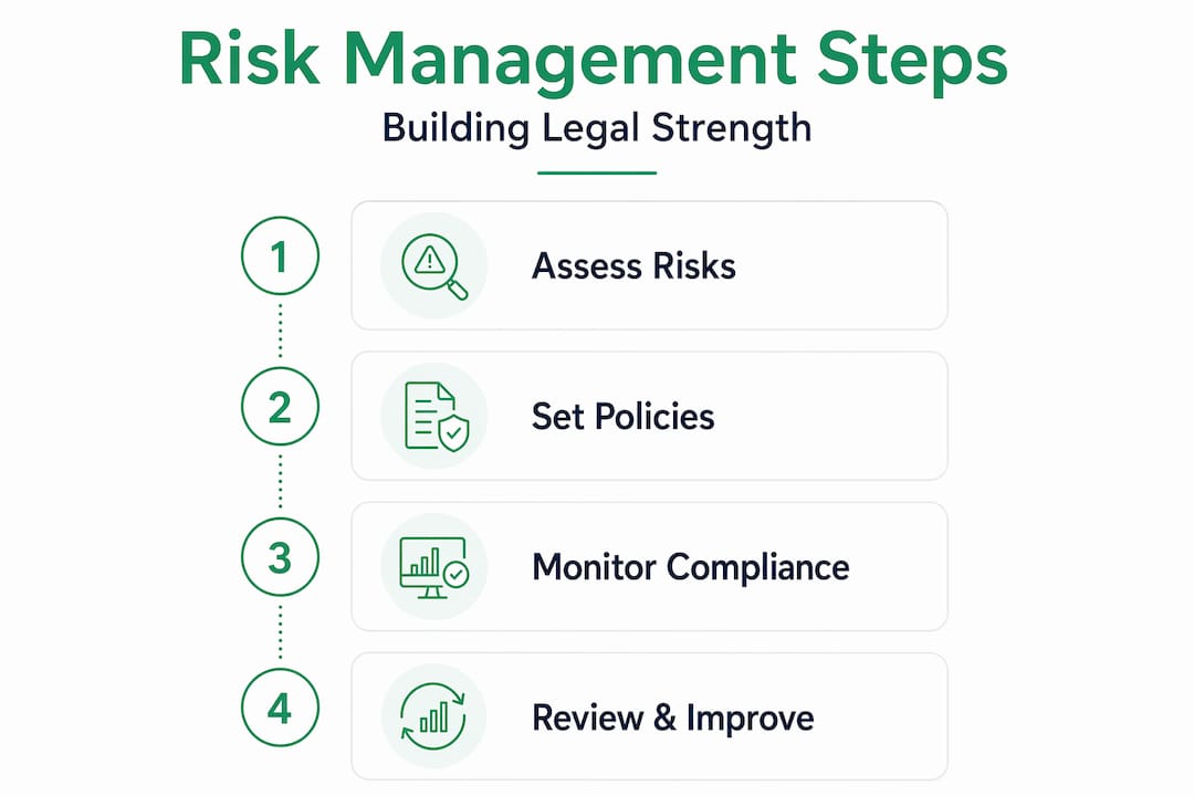 Infographic outlines risk management steps for compliance