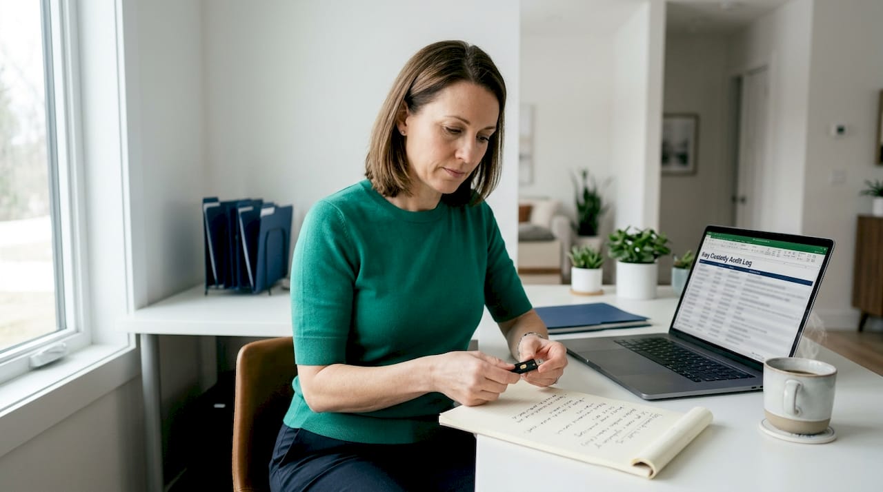 Employee handling digital asset custody tools