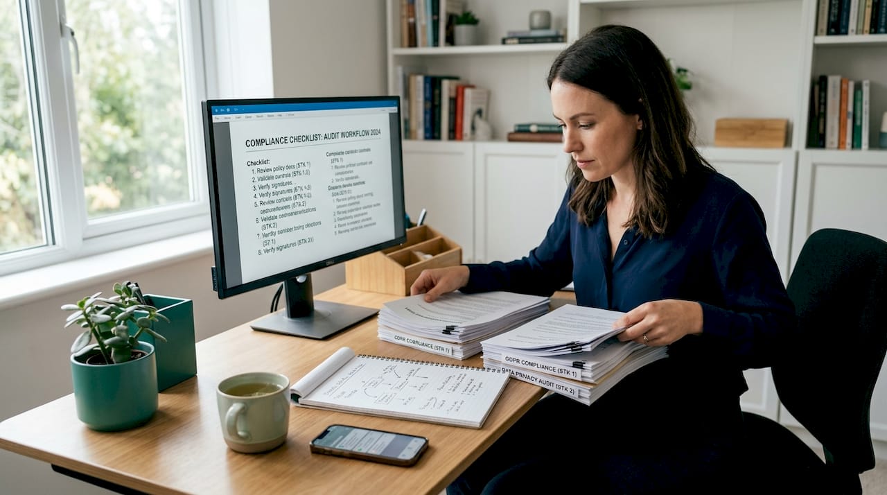 Professional organizing data workflow checklist