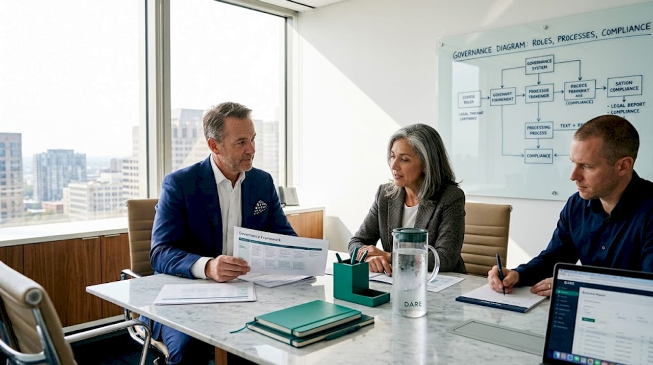 Executives discuss crypto risk governance boardroom