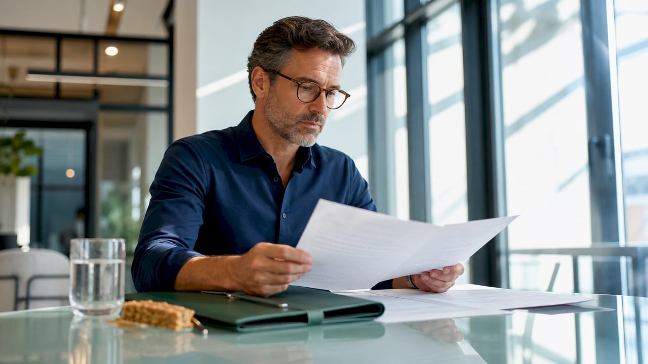 Executive reviewing digital asset resilience documents