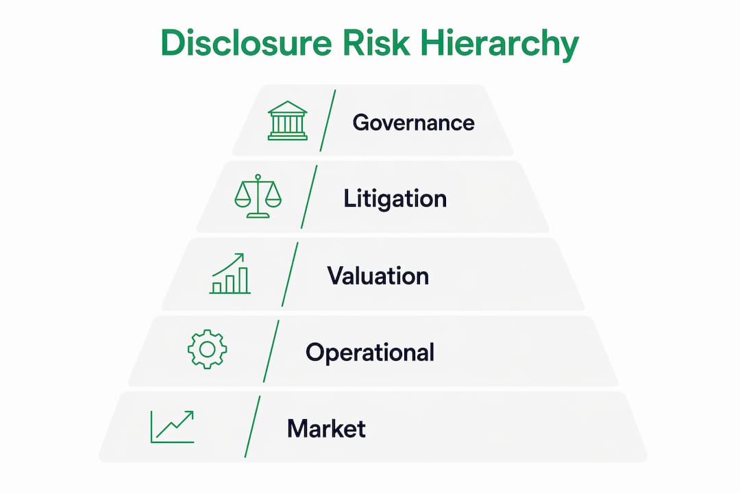 Infographic depicting hierarchy of digital asset disclosure risks