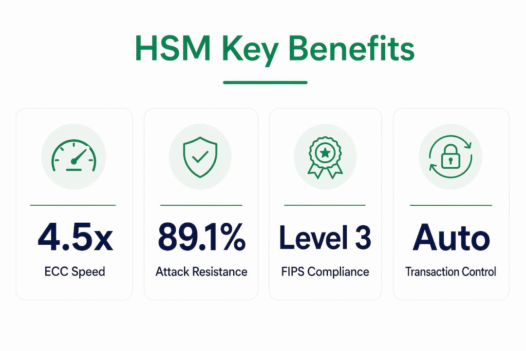 Infographic highlighting key HSM benefits and capabilities