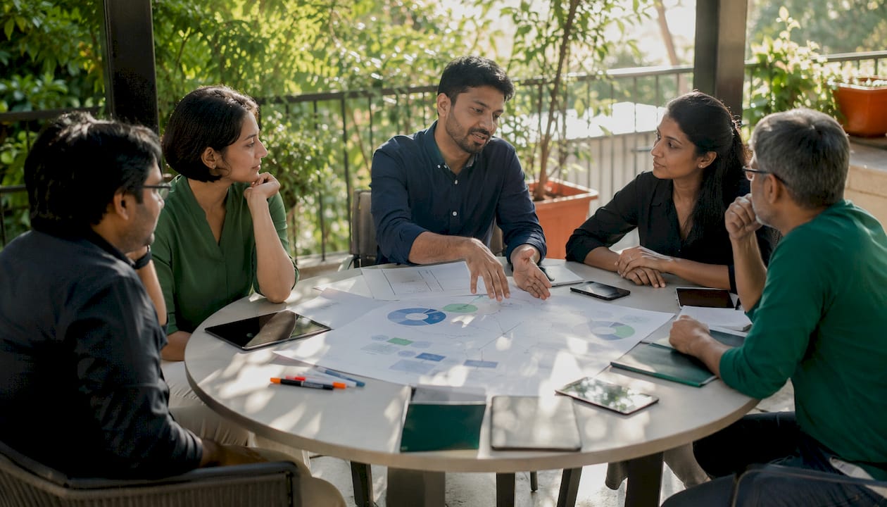 Treasury team discussing governance frameworks