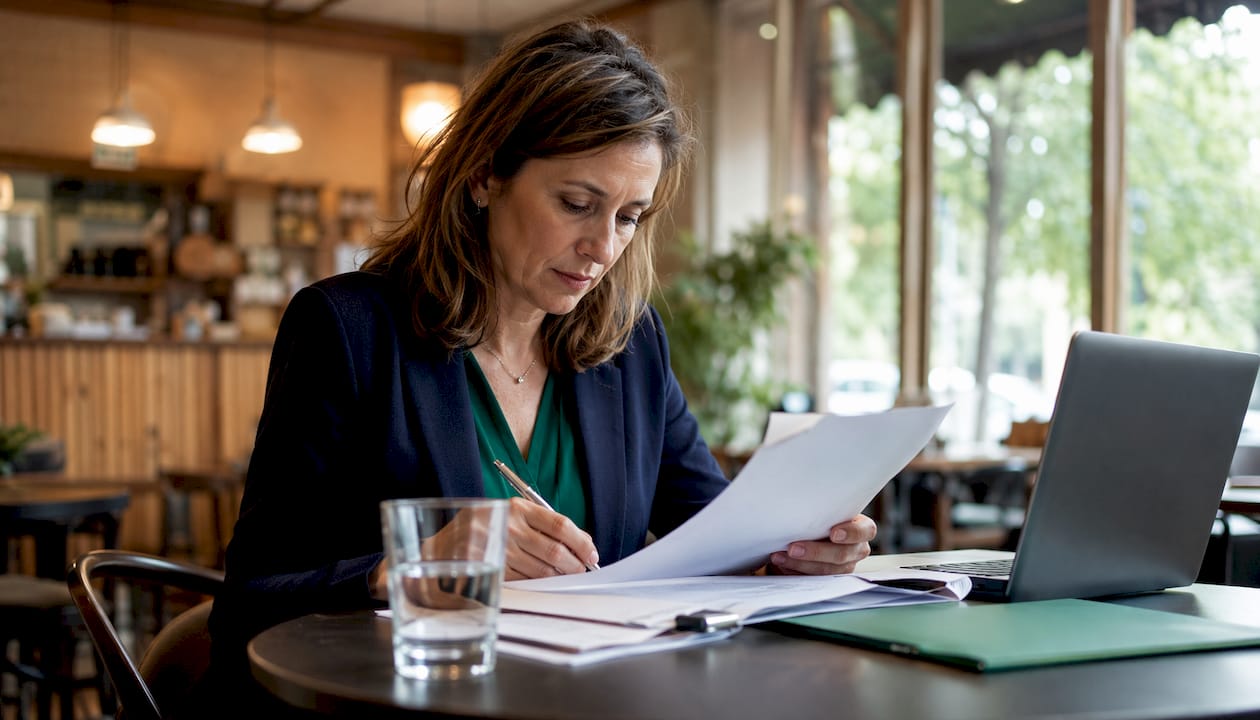 Professional reviewing digital asset custody policy documents