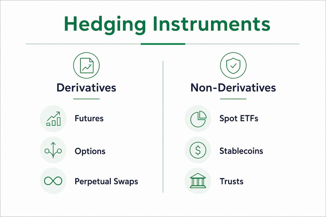 Infographic comparing derivatives and non-derivative instruments