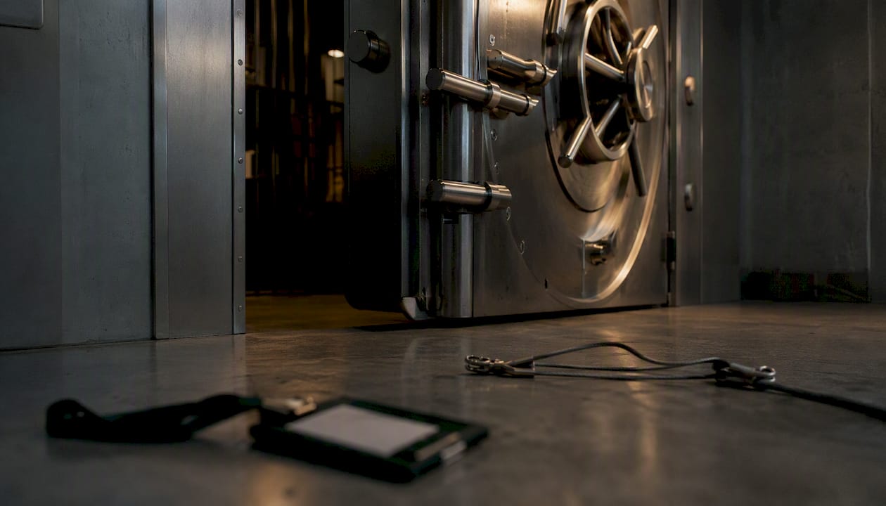 Locked mechanism representing escrow failure control