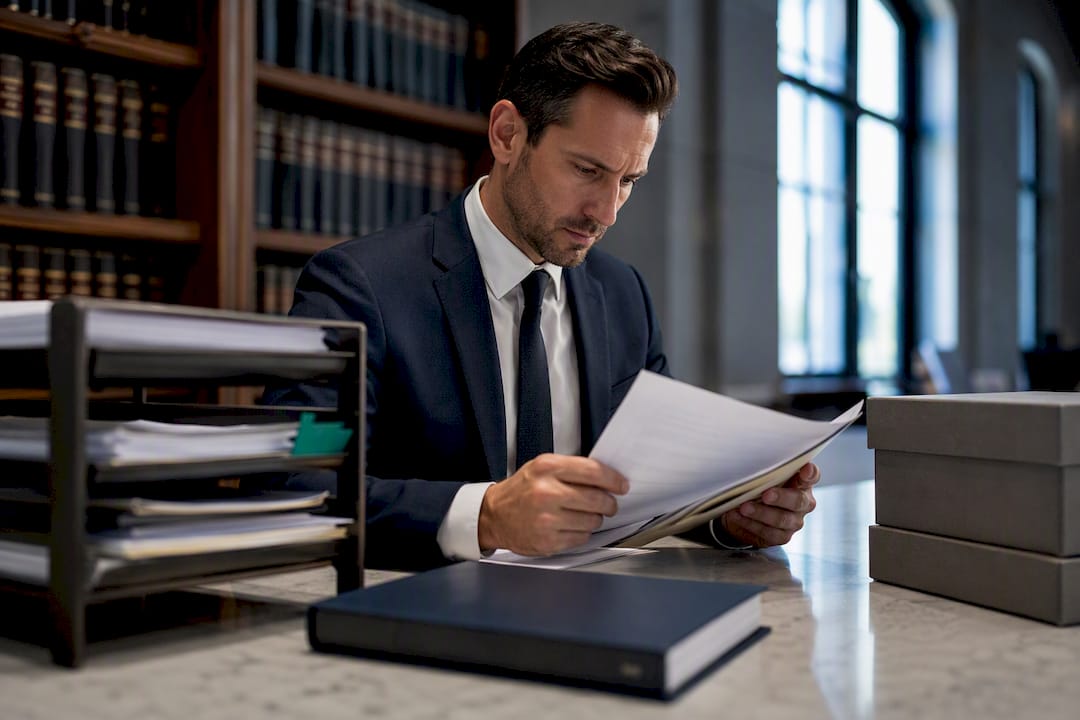 Counsel organizing a licensing application file