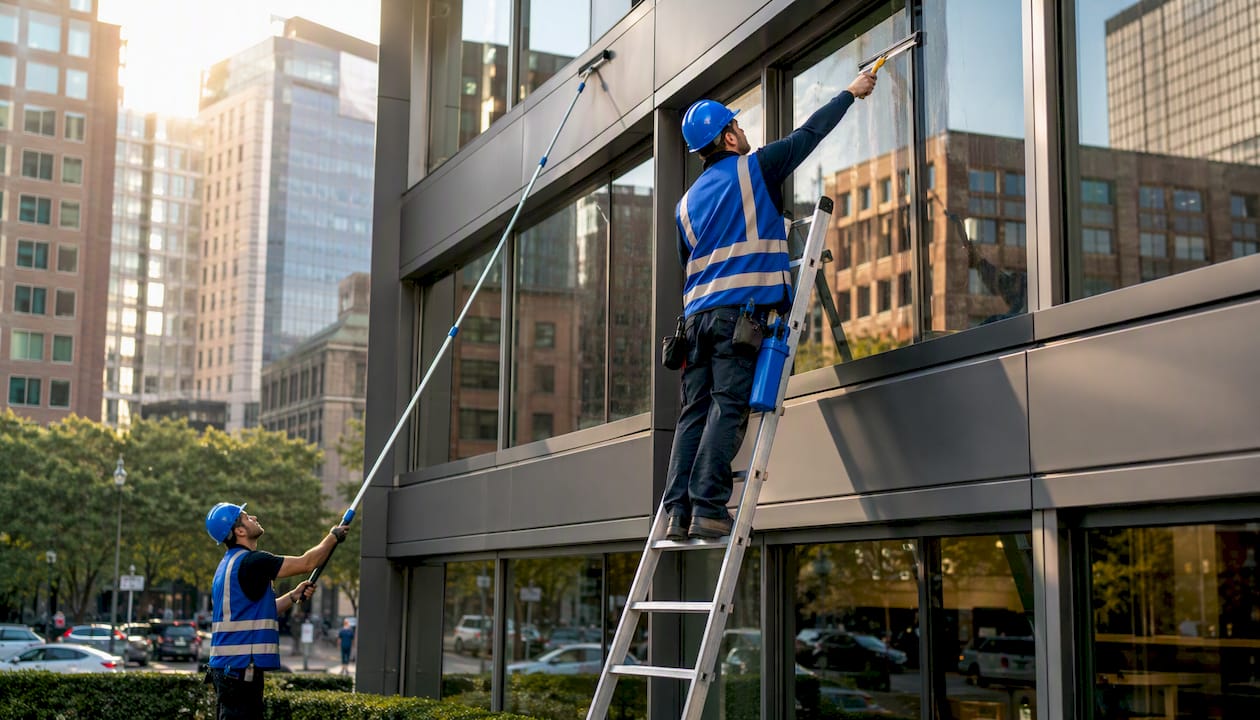 Window cleaners using varied cleaning methods