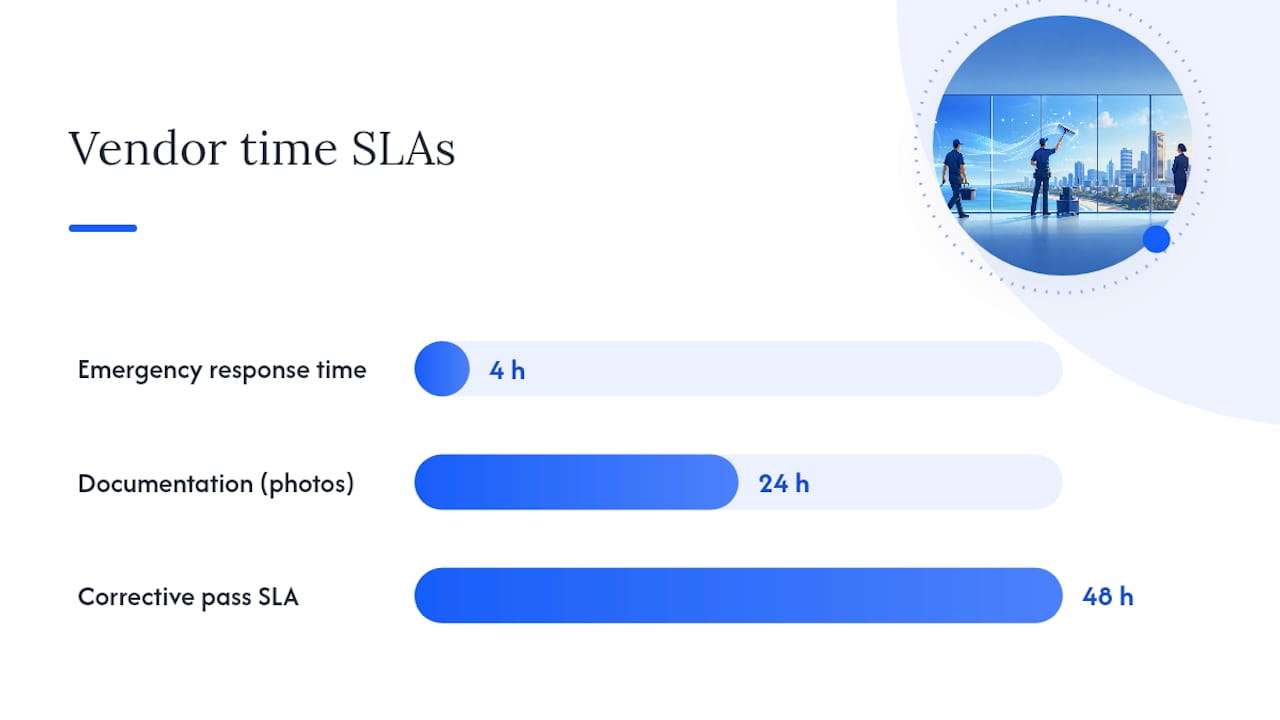 How to set a cleaning schedule and the KPIs that keep vendors accountable — overview diagram