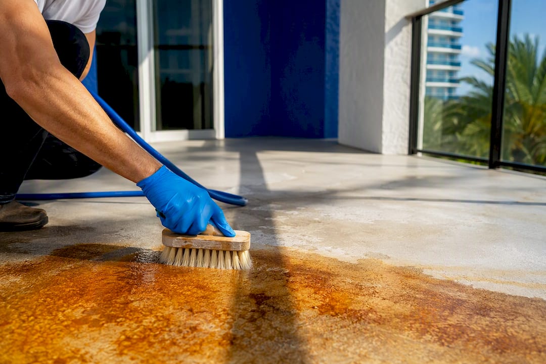When to DIY vs Hire Pros for South Florida Concrete Rust Removal