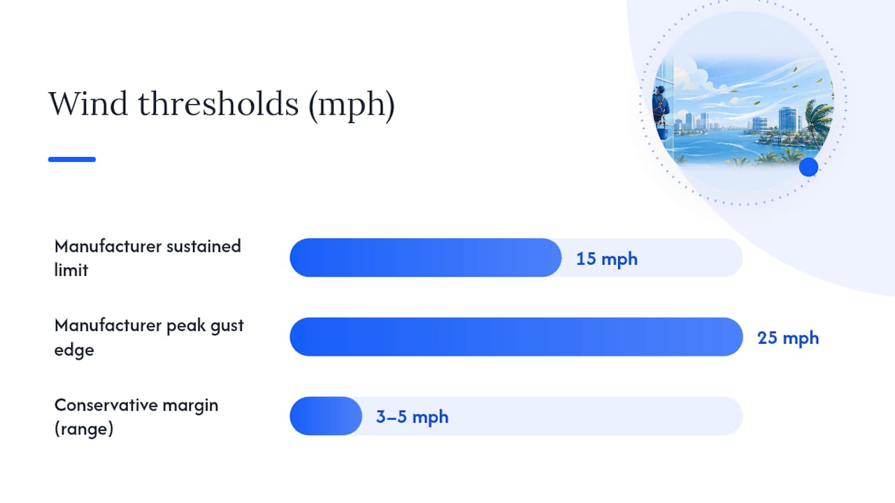What Are Safe Window Cleaning Wind Limits for Drones? — overview diagram