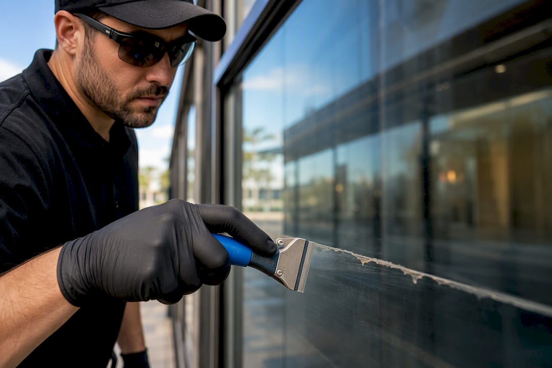 3 Trades Tested Ways to Remove Silicone Residue on South Florida Glass