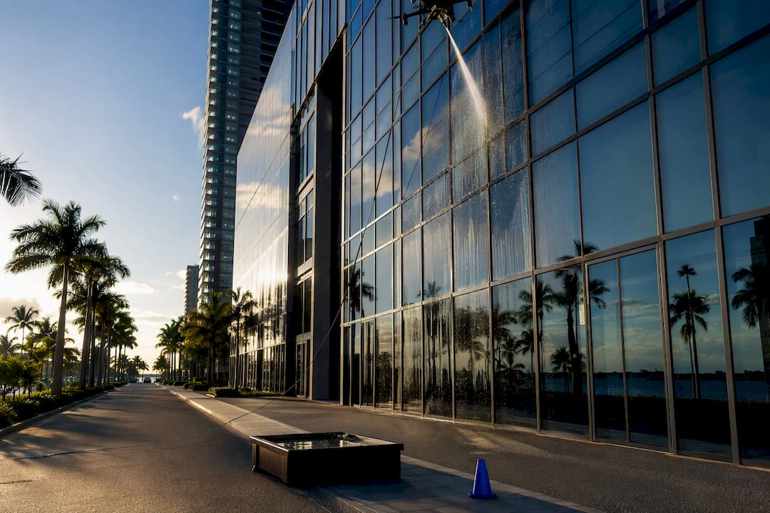 Fivefold Faster: Tethered Drone Cleaning for South Florida High Rises