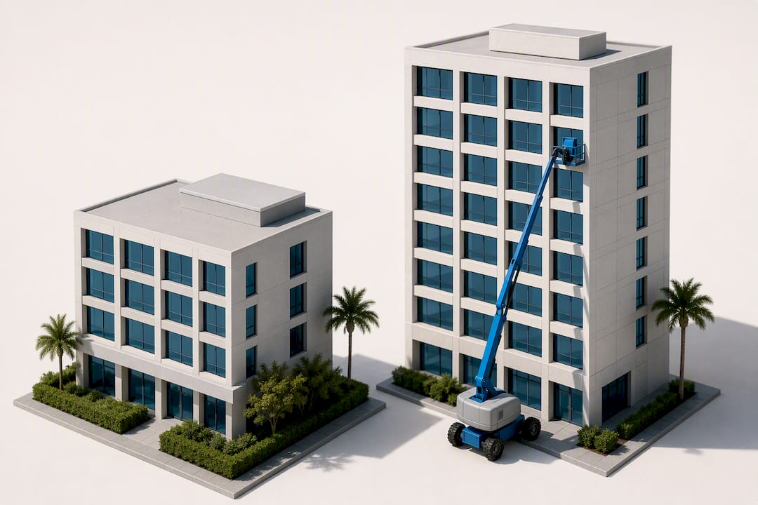 Illustration comparing hotel access scenarios