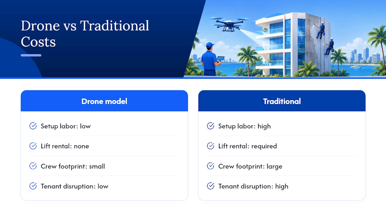 How Vista Drone Cleaning's Model Affects Cost, overview diagram