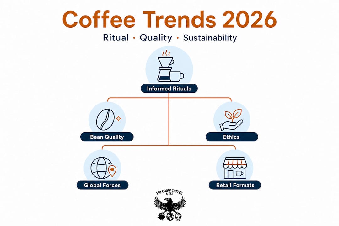 Hierarchy infographic of 2026 coffee trends