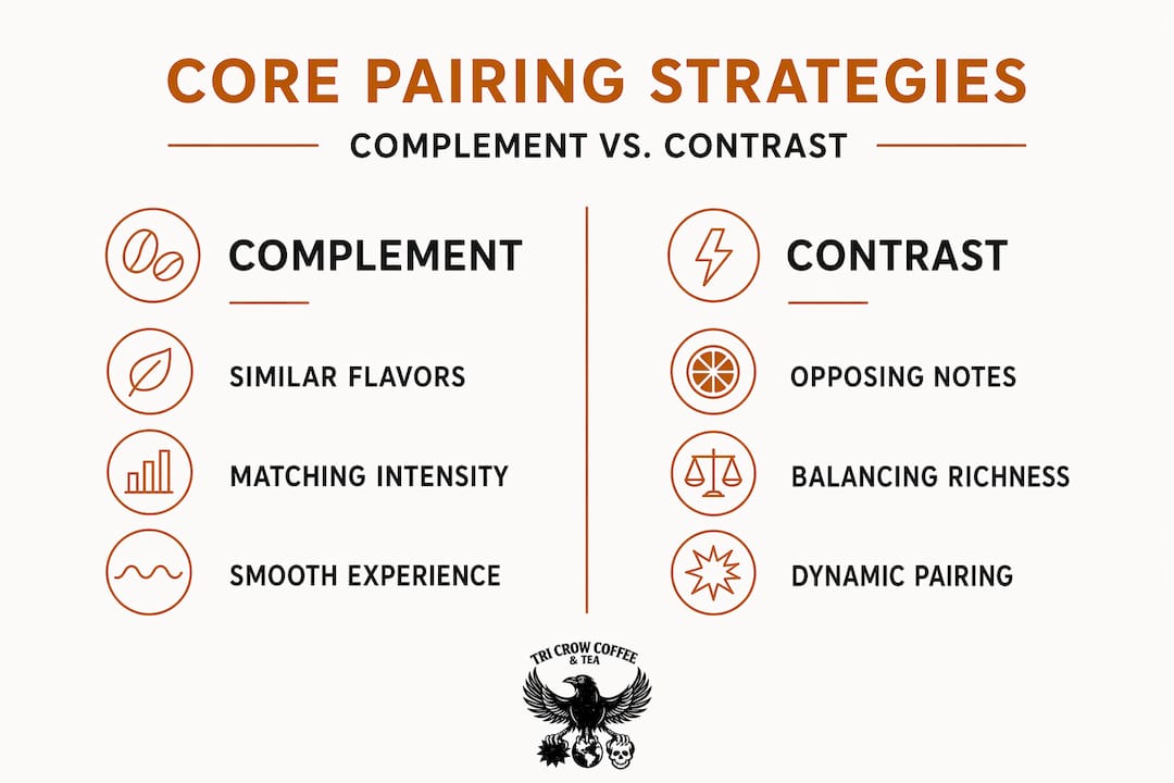 Infographic showing complement versus contrast pairing strategies
