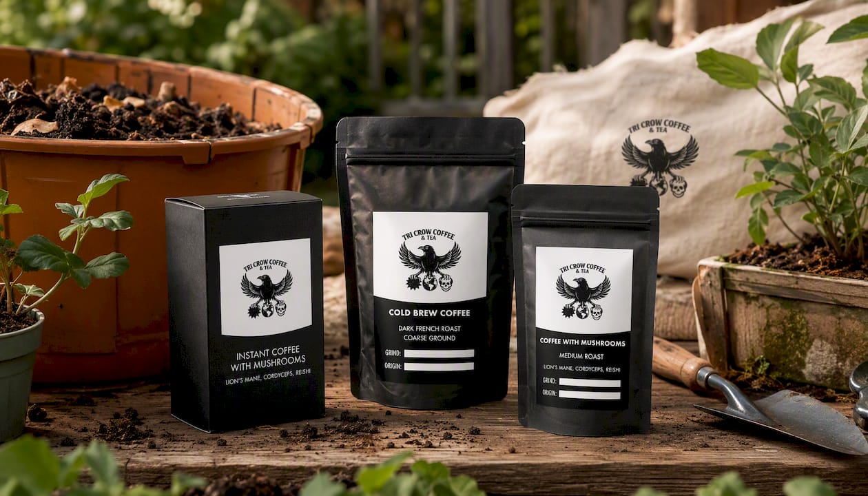 Instant Coffee with Mushrooms • Lion’s Mane, Cordyceps, Reishi