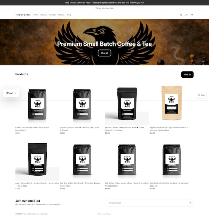 https://tricrowcoffee.com