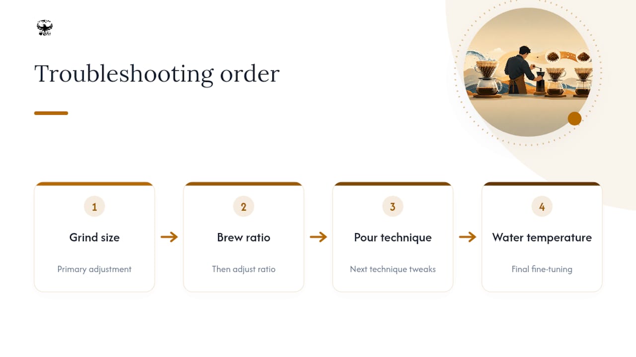 Pour-over troubleshooting sequence diagram