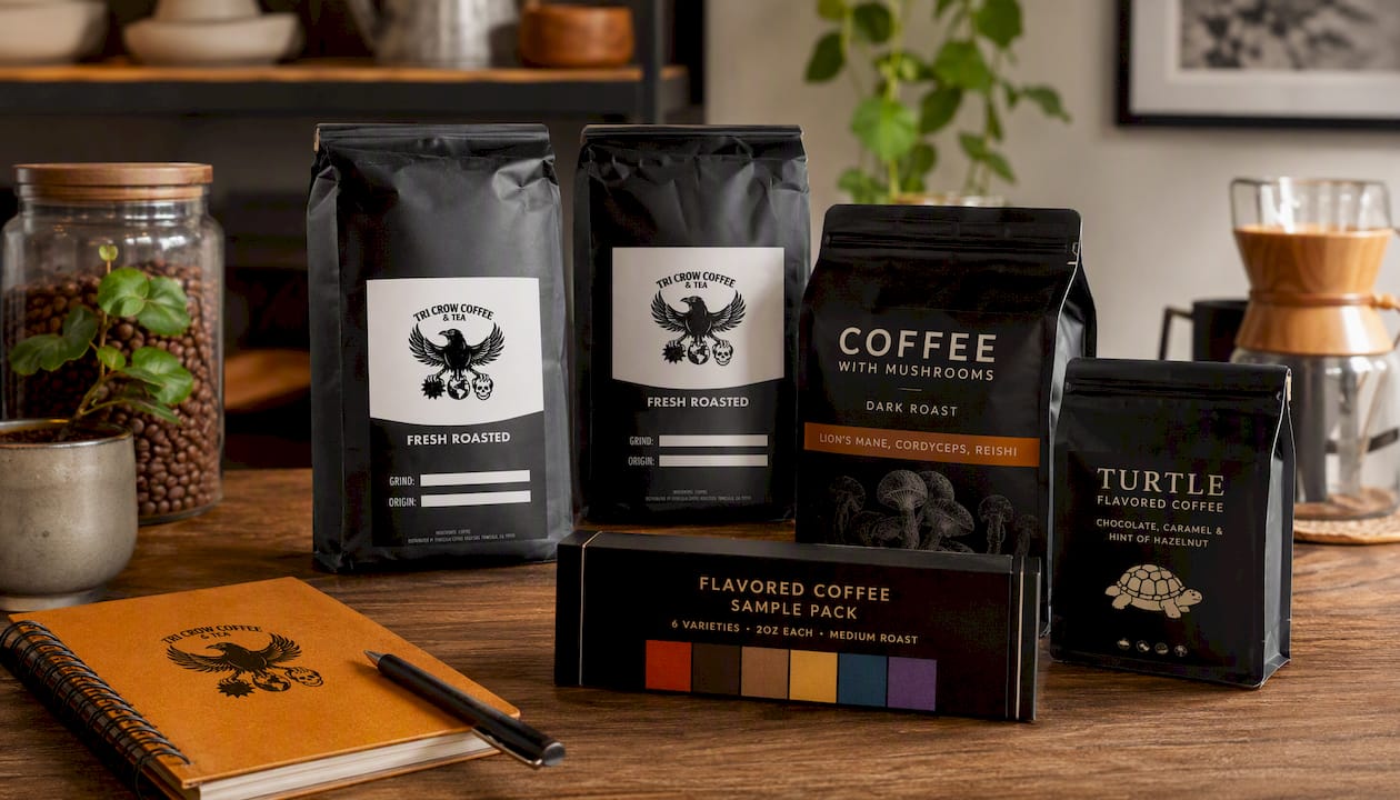 Coffee with Mushrooms • Dark Roast • Lion’s Mane, Cordyceps, Reishi