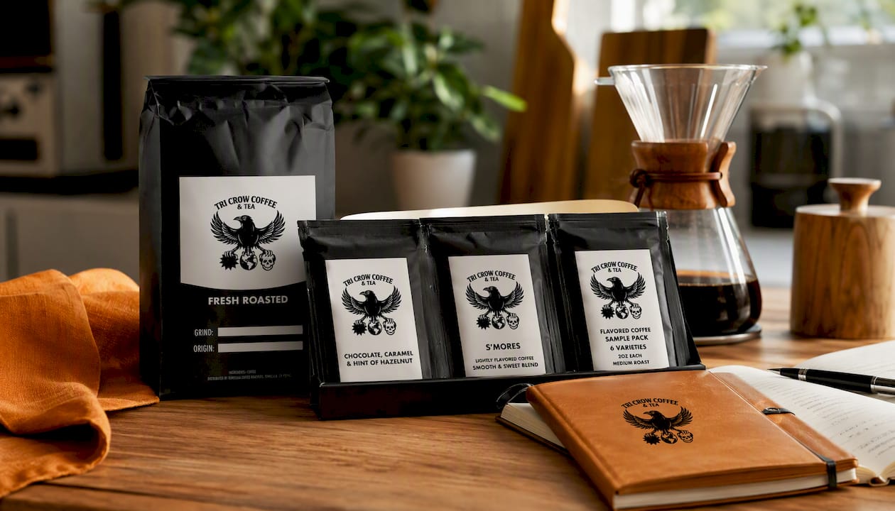 Flavored Coffee Sample Pack • 6 Varieties • 2oz Each • Medium Roast