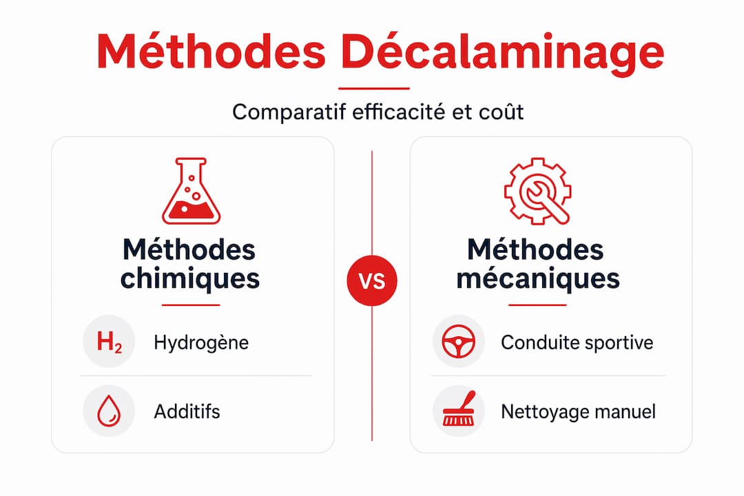 Infographie : comparaison des différentes techniques de décalaminage