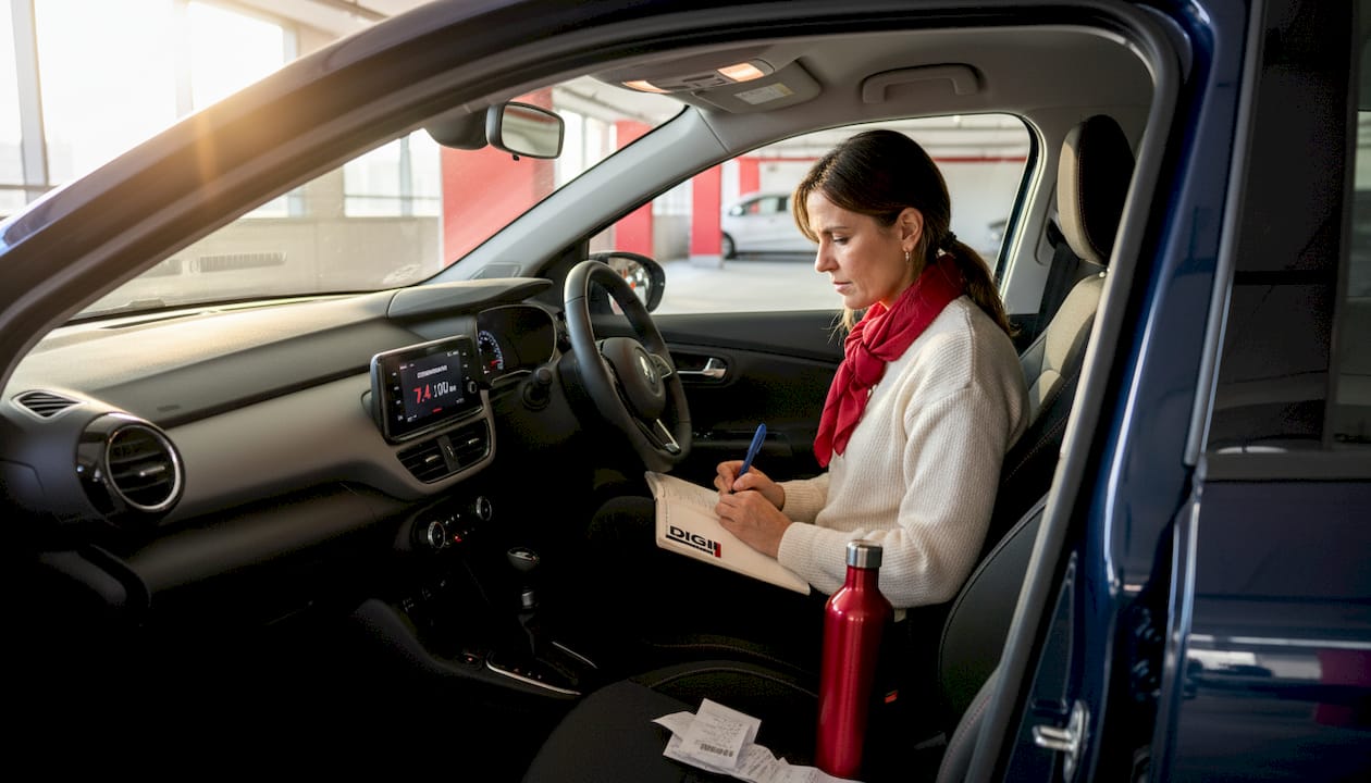 Le conducteur mesure les économies de carburant réalisées après l’optimisation de son véhicule.