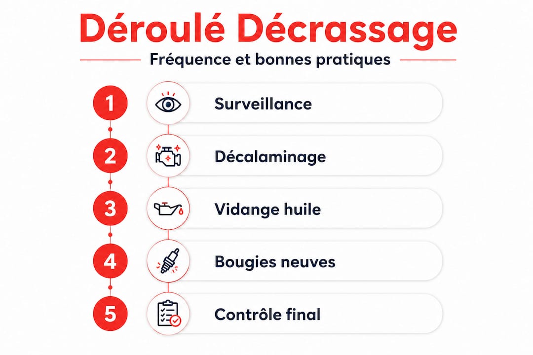 Infographie : les différentes étapes pour réussir un décalaminage efficace