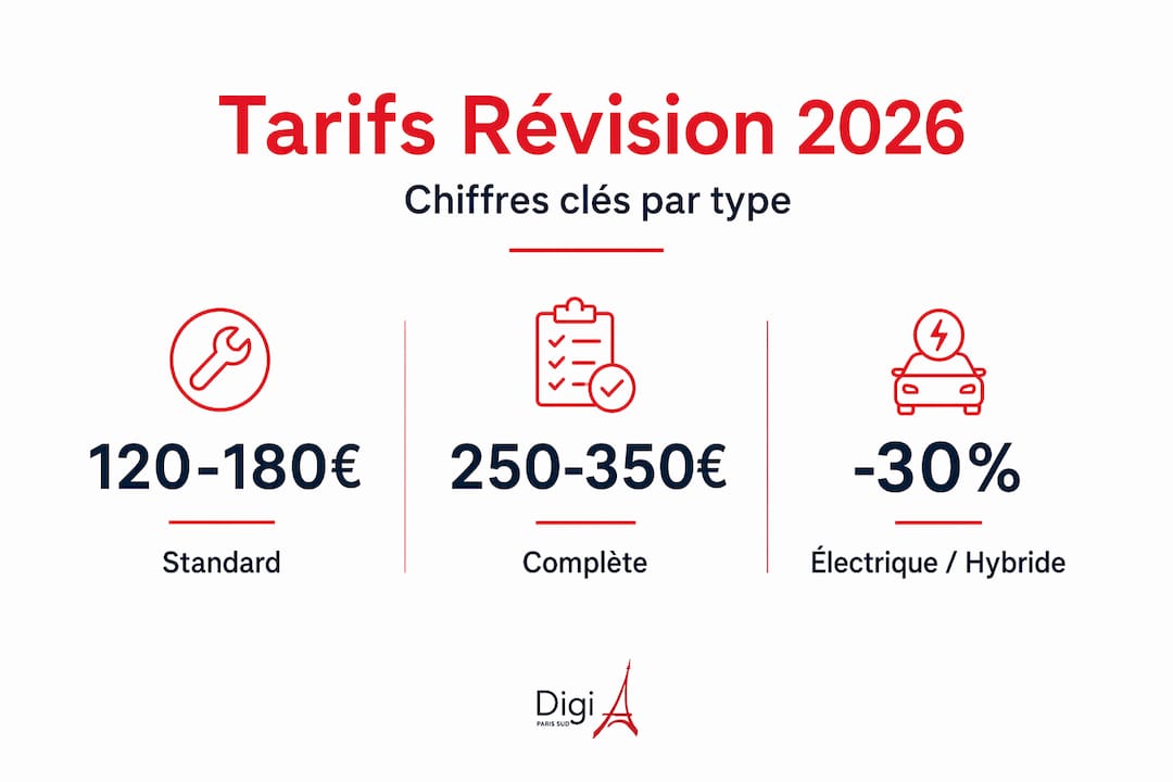 Aperçu des prix pour la révision automobile en 2026