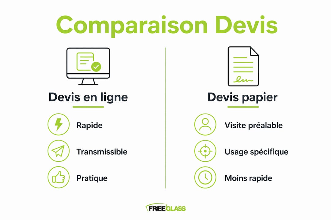 Infographie : le match entre devis en ligne et devis papier