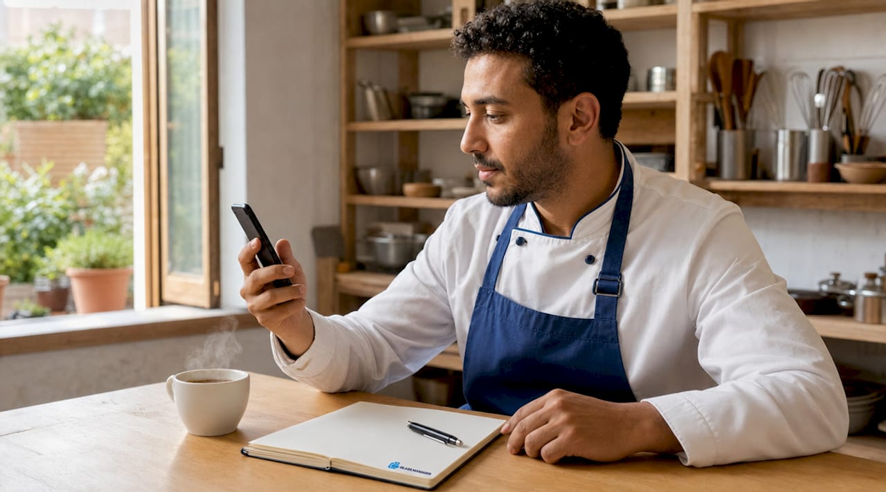 Un chef d’atelier organise son planning directement depuis son smartphone