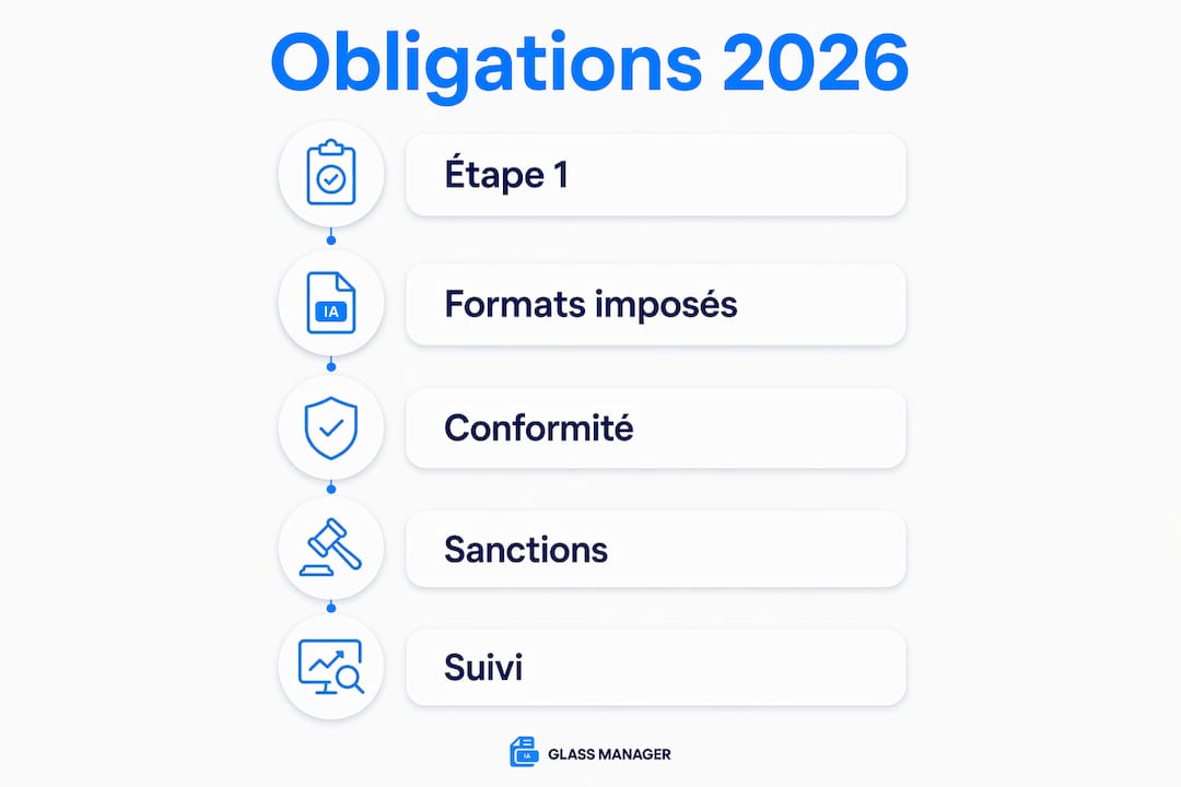 Découvrez, en un coup d’œil, les différentes étapes clés des obligations légales en matière de facturation grâce à notre infographie.