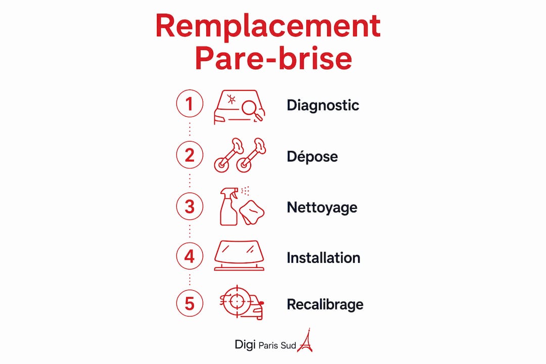 Les différentes étapes pour remplacer un pare-brise en un coup d’œil