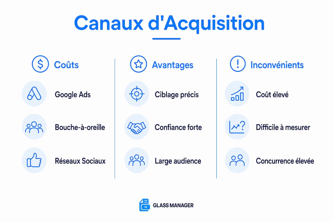 Infographie : panorama des principaux leviers d’acquisition de clients pour un garage