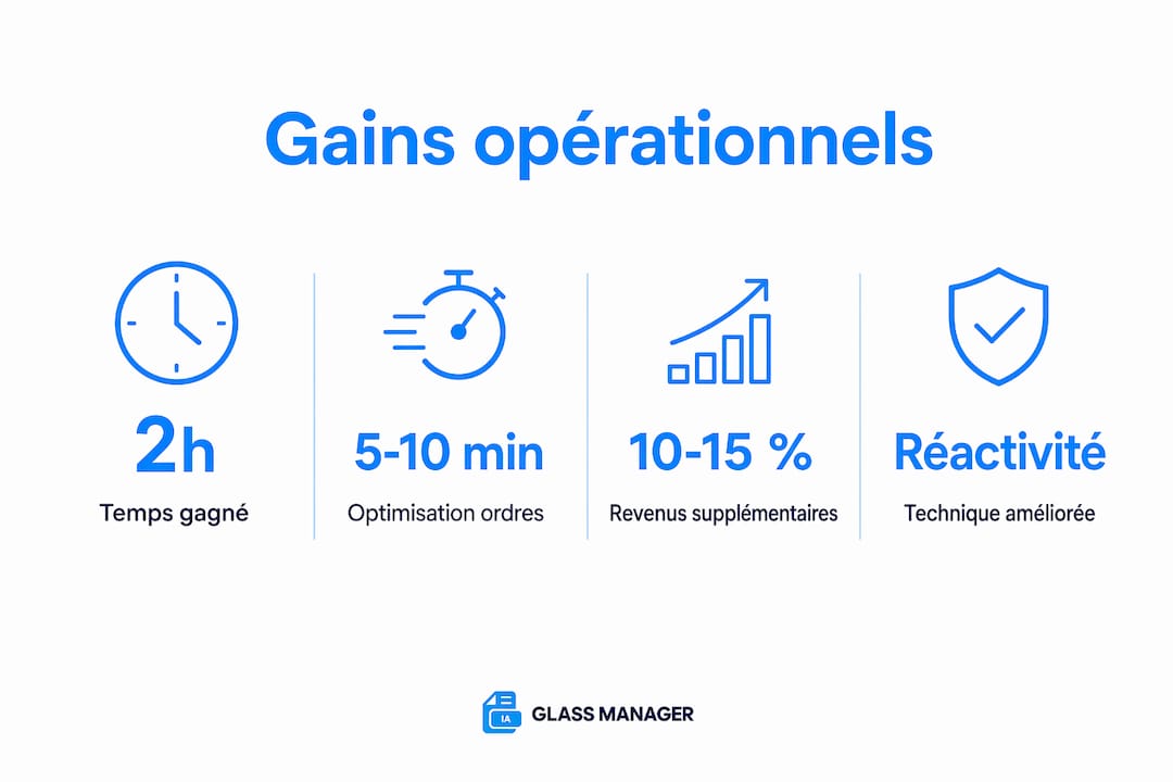 Visuel sur les bénéfices concrets de l'intégration du mobile dans vos opérations