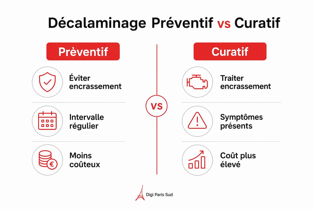 Infographie : prévention ou curatif, quelle méthode de décalaminage choisir ?