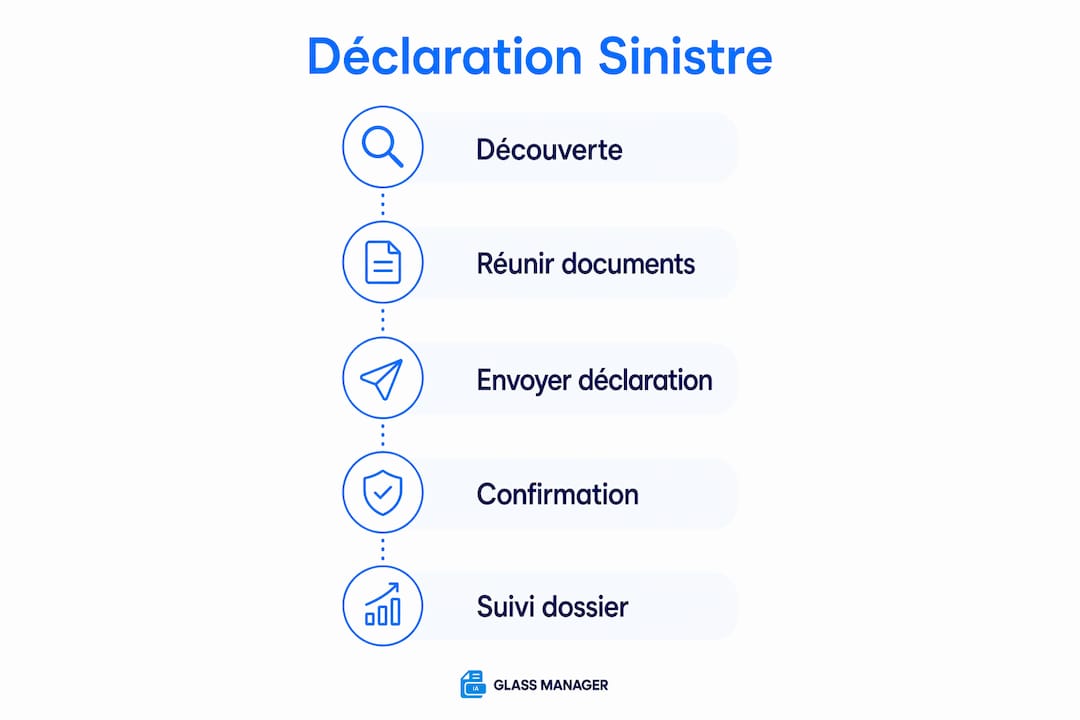 Infographie : les étapes clés pour déclarer un sinistre auprès de votre assurance
