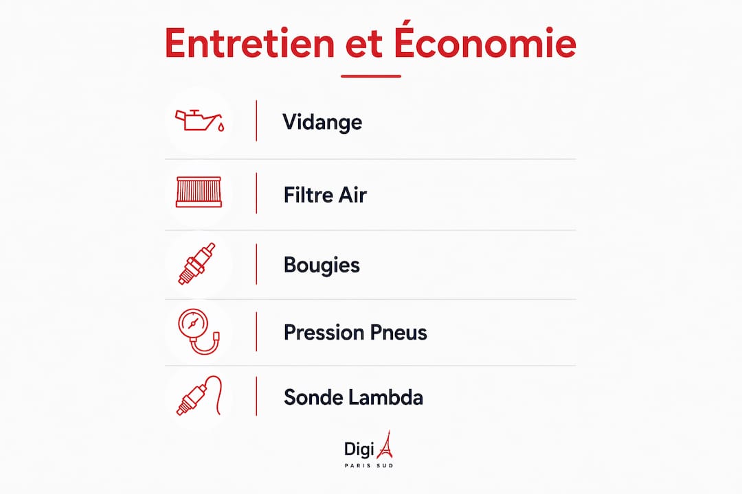 Infographie : les étapes clés pour entretenir et limiter sa consommation