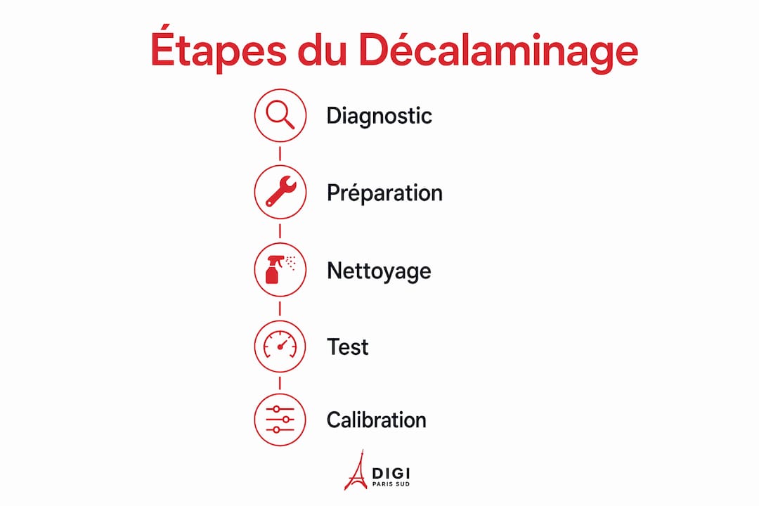 Infographie : les différentes étapes pour nettoyer efficacement vos injecteurs