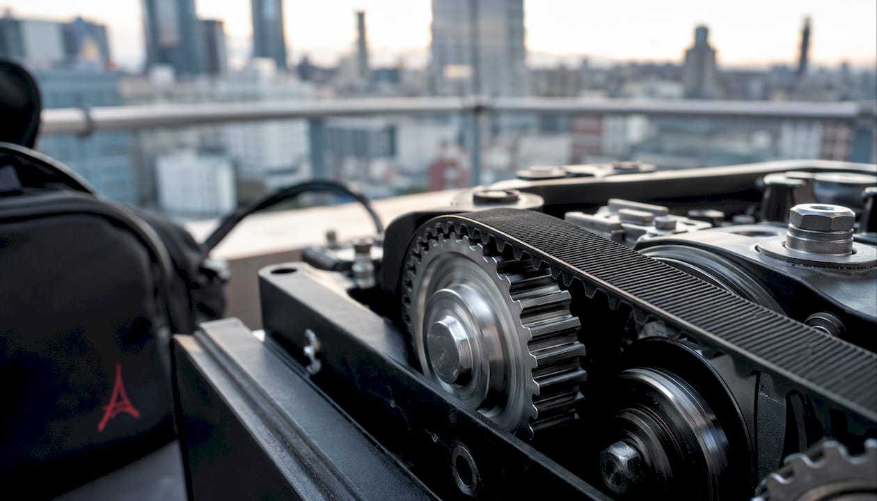 Zoom sur la courroie de distribution d’un moteur dernière génération